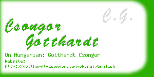 csongor gotthardt business card